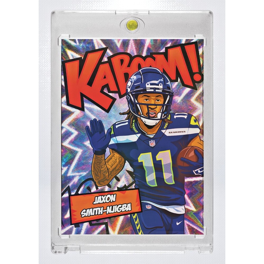 Jaxon Smith-Njigba Custom Holographic Art Card | SSP Seahawks Collectible